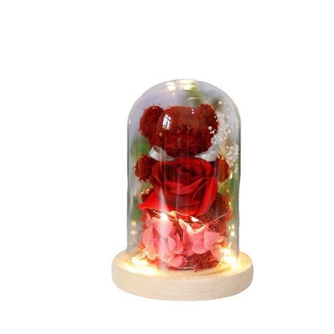 Little Bear Glass Cover Ornaments Christmas Valentine's Day Gift Home Decor Little Bear Glass Cover Ornaments Christmas Valentine's Day Gift Home Decor
