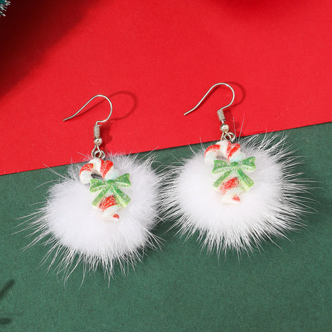Winter Snowflake Hair Ball Earrings Ins Cute Christmas Elk Santa Claus Stock Element Earrings Women Jewelry Winter Snowflake Hair Ball Earrings Ins Cute Christmas Elk Santa Claus Stock Element Earrings Women Jewelry