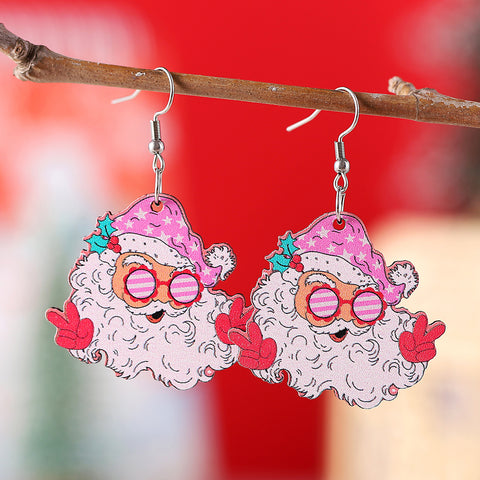 Funny Santa Claus Earrings Christmas Pendant Earrings Gift Funny Santa Claus Earrings Christmas Pendant Earrings Gift