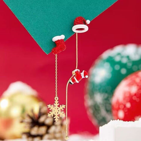 Ins Fashion Xmas Earrings Moving Santa Claus Long Tassel Earrings For Women Christmas Tree Snowflake Asymmetric Drop Earring Ins Fashion Xmas Earrings Moving Santa Claus Long Tassel Earrings For Women Christmas Tree Snowflake Asymmetric Drop Earring