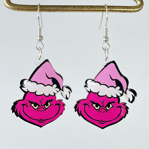 Acrylic Earrings Christmas Cute Cartoon Christmas Santa Claus Tree Football Lightning Earrings Jewelry Acrylic Earrings Christmas Cute Cartoon Christmas Santa Claus Tree Football Lightning Earrings Jewelry