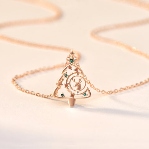 Christmas Tree Necklace Fashion Ins Style Zircon Clavicle Chain Women's Jewelry Christmas Tree Necklace Fashion Ins Style Zircon Clavicle Chain Women's Jewelry