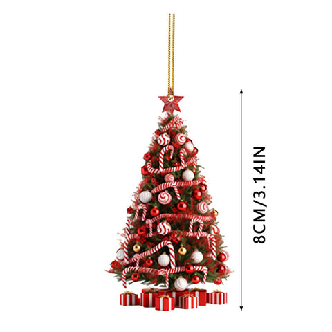 Christmas Tree Pendant Holiday Decoration Acrylic Flat Decorations Christmas Tree Pendant Holiday Decoration Acrylic Flat Decorations