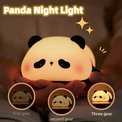 Panda Night Lights For Kids Cute Animal Silicone Timing Rechargeable Lamp Cartoon Panda Bedroom Decoration Kids Boys Girls Gift Panda Night Lights For Kids Cute Animal Silicone Timing Rechargeable Lamp Cartoon Panda Bedroom Decoration Kids Boys Girls Gift