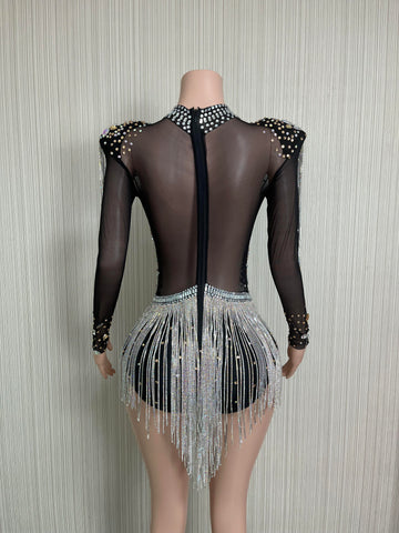Dazzling Glitter-Embellished Bodycon Jumpsuit - Striking Gold One-Shoulder Romper for Glamorous Nights Dazzling Glitter-Embellished Bodycon Jumpsuit - Striking Gold One-Shoulder Romper for Glamorous Nights