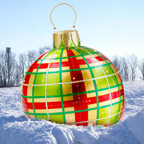 Christmas Ornament Ball Outdoor Pvc 60CM Inflatable Decorated Ball PVC Giant Big Large Balls Xmas Tree Decorations Toy Ball Christmas Ornament Ball Outdoor Pvc 60CM Inflatable Decorated Ball PVC Giant Big Large Balls Xmas Tree Decorations Toy Ball