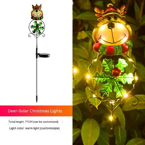 Solar Christmas Led Snowman Elk Ground Plug Light Solar Christmas Led Snowman Elk Ground Plug Light