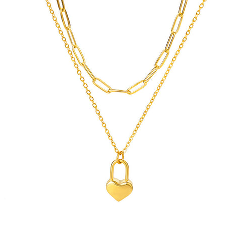 Fashion Jewelry Multilayer Heart Pendant Necklaces For Women Stainless Steel Chain Choker Zircon Moon Star Necklace Femme Wedding Jewelry Gift Fashion Jewelry Multilayer Heart Pendant Necklaces For Women Stainless Steel Chain Choker Zircon Moon Star Necklace Femme Wedding Jewelry Gift