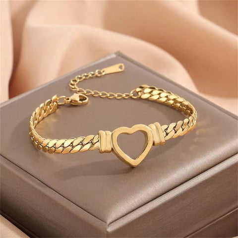 Personalized Love Chain Necklace Bracelet For Women Fashion Titanium Steel Non-fading Clavicle Chain Jewelry Personalized Love Chain Necklace Bracelet For Women Fashion Titanium Steel Non-fading Clavicle Chain Jewelry