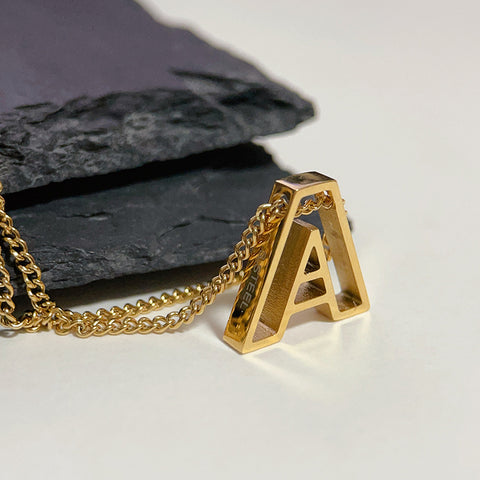 Fashion Titanium Steel Monogram Necklace Fashion Titanium Steel Monogram Necklace