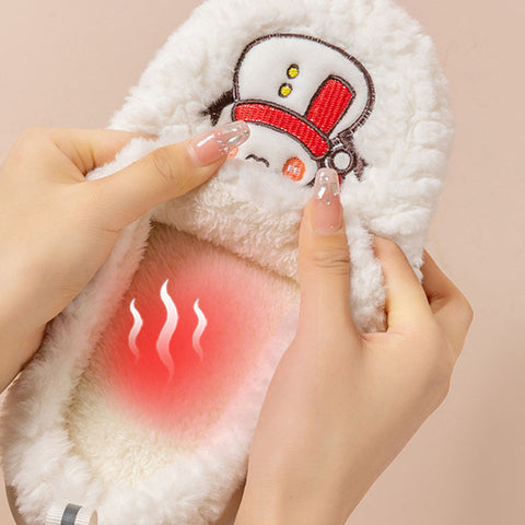 Cute Snowman Slippers Winter Indoor Household Warm Plush Thick-Soled Anti-slip Couple Home Slipper Soft Floor Bedroom House Shoes Cute Snowman Slippers Winter Indoor Household Warm Plush Thick-Soled Anti-slip Couple Home Slipper Soft Floor Bedroom House Shoes