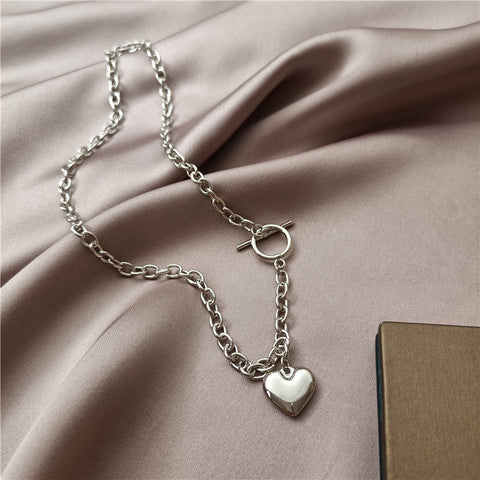 Fashion Jewelry Women's Vintage Love Heart Pendant Necklace Fashion Jewelry Women's Vintage Love Heart Pendant Necklace