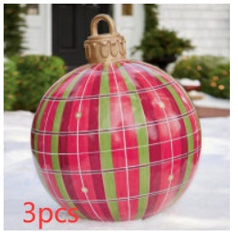 Christmas Ornament Ball Outdoor Pvc 60CM Inflatable Decorated Ball PVC Giant Big Large Balls Xmas Tree Decorations Toy Ball Christmas Ornament Ball Outdoor Pvc 60CM Inflatable Decorated Ball PVC Giant Big Large Balls Xmas Tree Decorations Toy Ball