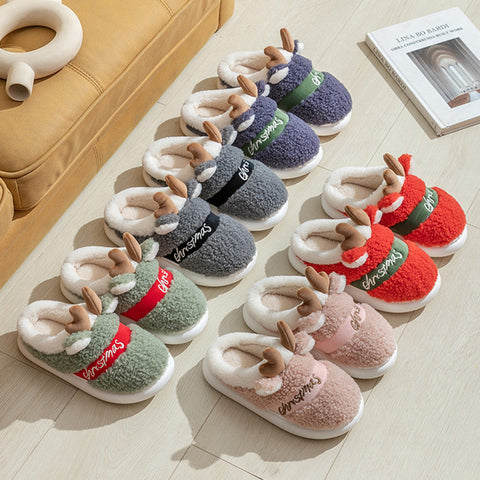 Christmas Shoes Winter Home Slippers Elk Soft Cozy Bedroom Slipper Slip On House Shoes Christmas Shoes Winter Home Slippers Elk Soft Cozy Bedroom Slipper Slip On House Shoes
