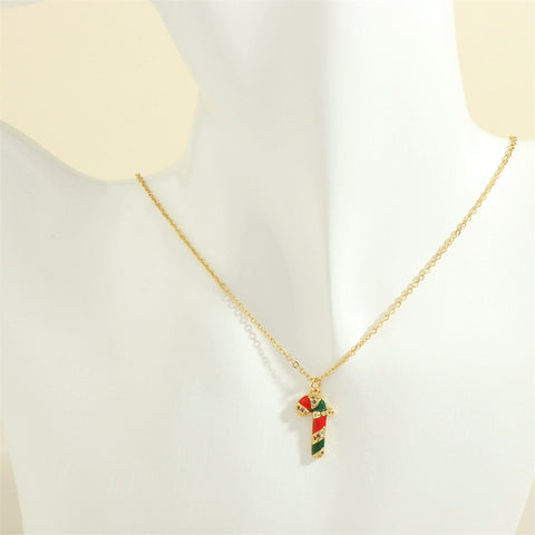 Christmas Tree Santa Claus Elk Snowman Oil-drop Necklace With Colored Rhinestones Ins Festival Clavicle Chain Necklace For Women Jewelry Christmas Tree Santa Claus Elk Snowman Oil-drop Necklace With Colored Rhinestones Ins Festival Clavicle Chain Necklace For Women Jewelry