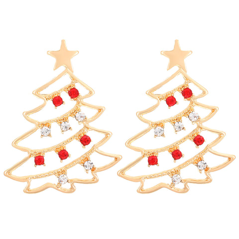 Christmas Earrings With Christmas Tree Colorful Zircon Christmas Tree Earrings  For Women Personality Earrings Party Jewelry Christmas Gift Christmas Earrings With Christmas Tree Colorful Zircon Christmas Tree Earrings  For Women Personality Earrings Party Jewelry Christmas Gift