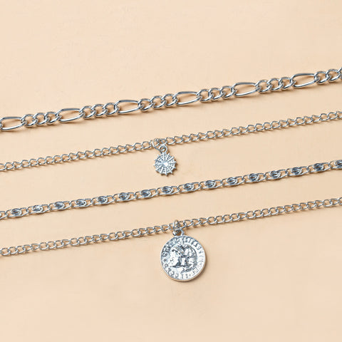 Chunky Gold Necklace Chunky Charm Necklace For Women Layered Gold Necklace For Women Silver Coin Necklace Jewelry Gifts For Women Chunky Gold Necklace Chunky Charm Necklace For Women Layered Gold Necklace For Women Silver Coin Necklace Jewelry Gifts For Women