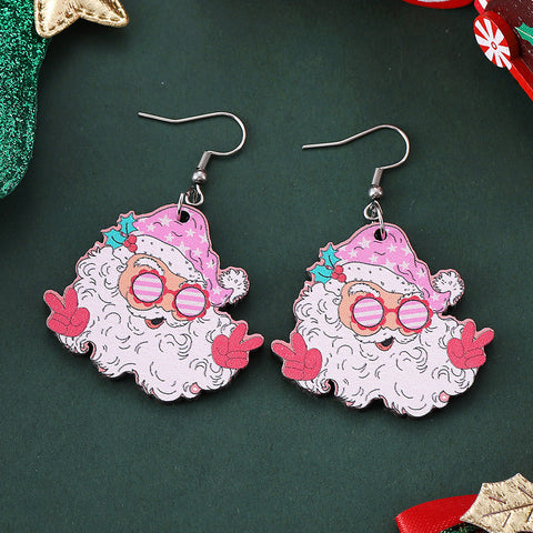 Funny Santa Claus Earrings Christmas Pendant Earrings Gift Funny Santa Claus Earrings Christmas Pendant Earrings Gift