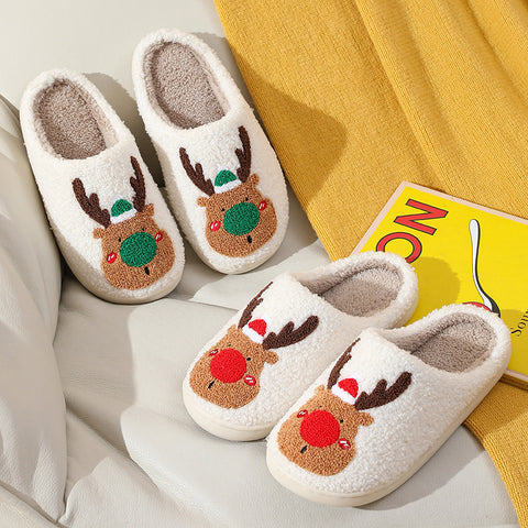 Christmas Shoes Winter Home Slippers Elk Soft Cozy Bedroom Slipper Slip On House Shoes Christmas Shoes Winter Home Slippers Elk Soft Cozy Bedroom Slipper Slip On House Shoes