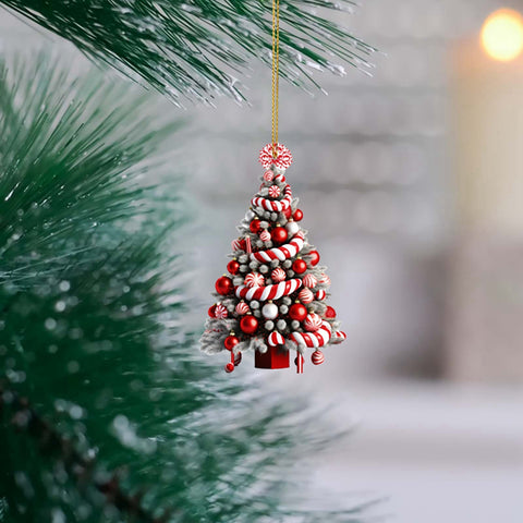 Christmas Tree Pendant Holiday Decoration Acrylic Flat Decorations Christmas Tree Pendant Holiday Decoration Acrylic Flat Decorations