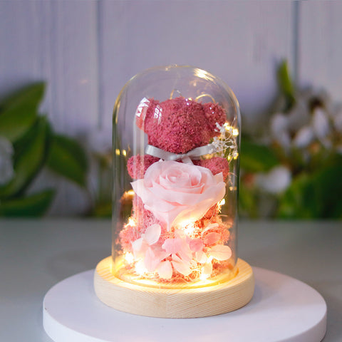 Little Bear Glass Cover Ornaments Christmas Valentine's Day Gift Home Decor Little Bear Glass Cover Ornaments Christmas Valentine's Day Gift Home Decor