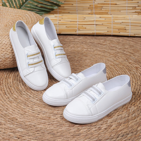 White Shoes Casual Versatile Slip-on Lazy Low-cut Flat White Shoes Casual Versatile Slip-on Lazy Low-cut Flat