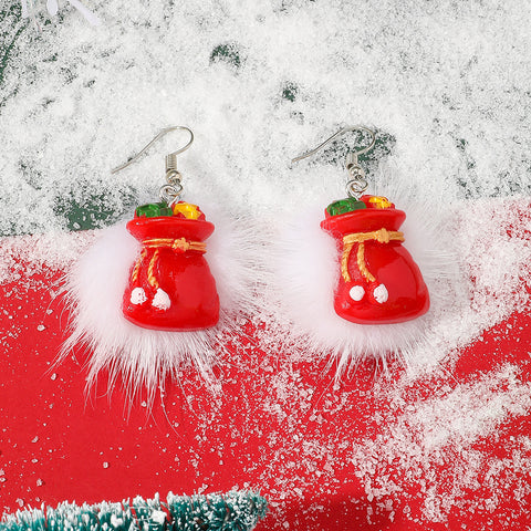 Winter Snowflake Hair Ball Earrings Ins Cute Christmas Elk Santa Claus Stock Element Earrings Women Jewelry Winter Snowflake Hair Ball Earrings Ins Cute Christmas Elk Santa Claus Stock Element Earrings Women Jewelry
