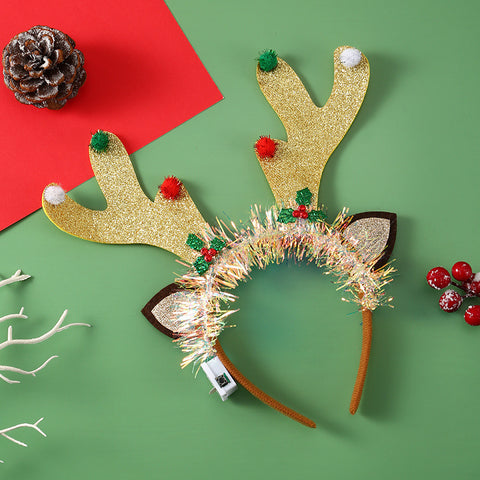 Christmas Hair Band Glowing Headband Xmas Tree Snowflake Hair Band Deer Horn Light Flashing Headwear Merry Christmas Gift Christmas Hair Band Glowing Headband Xmas Tree Snowflake Hair Band Deer Horn Light Flashing Headwear Merry Christmas Gift