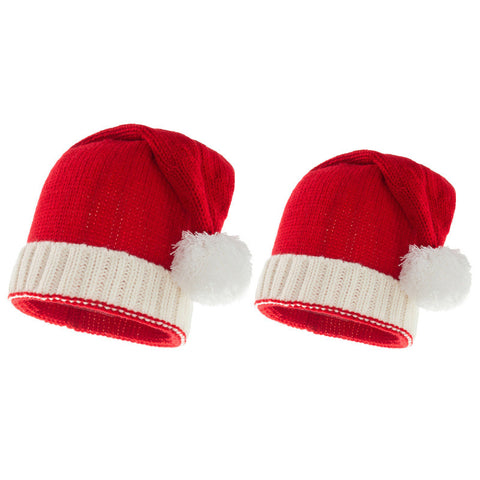 New Knitted Christmas Hat With Fur Ball Holiday Party Decoration Warm Hat Winter New Knitted Christmas Hat With Fur Ball Holiday Party Decoration Warm Hat Winter