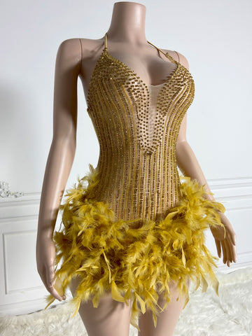 Luxurious Sparkling Beaded Crystal Women's Cocktail Birthday Party Jackets - Gold Feather Black Girl Short Prom Dresses Luxurious Sparkling Beaded Crystal Women's Cocktail Birthday Party Jackets - Gold Feather Black Girl Short Prom Dresses