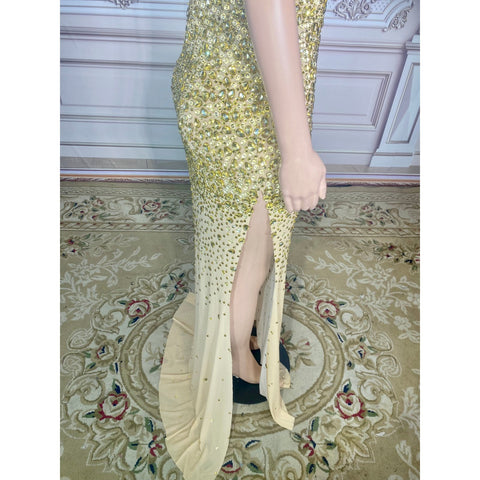 Golden Glamour - Handmade Crystal Dress Golden Glamour - Handmade Crystal Dress