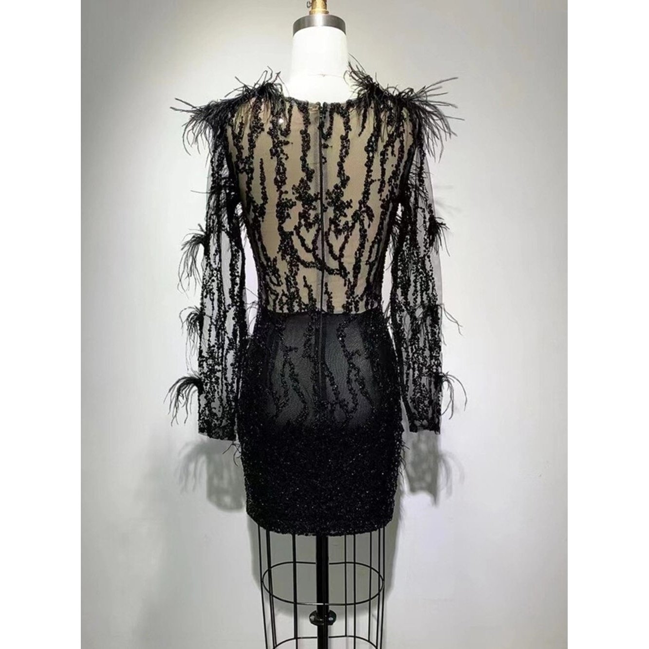 Black Color Long Sleeve Mini Dress, Party Dress, Birtyday Party Celebrate Dress, Sexy Dress - 28Swim Black Color Long Sleeve Mini Dress, Party Dress, Birtyday Party Celebrate Dress, Sexy Dress - 28Swim