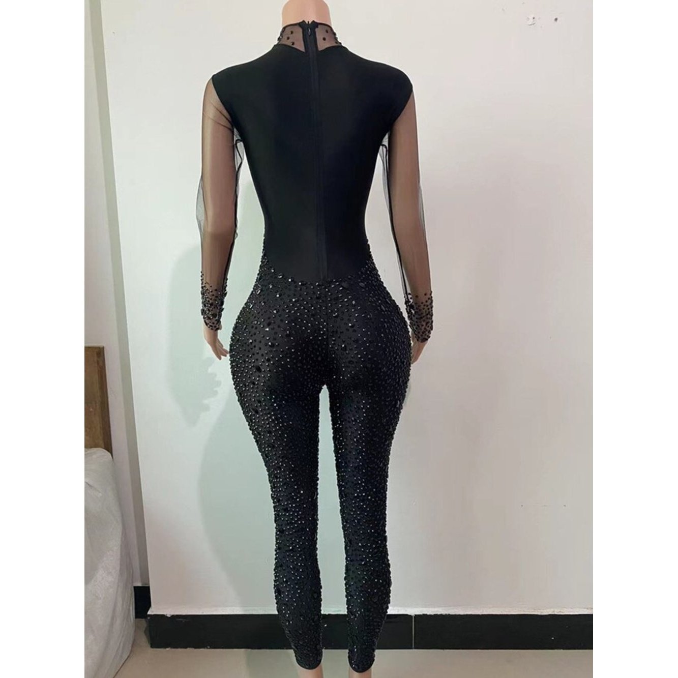 Blackstones Mesh Through JumpSuit, Party Dress, Jumpsuits - 28Swim Blackstones Mesh Through JumpSuit, Party Dress, Jumpsuits - 28Swim