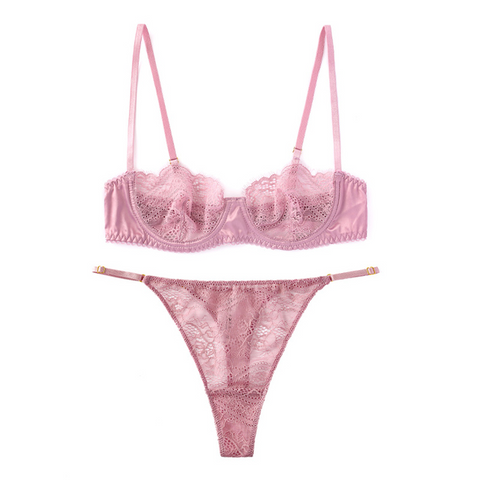Sexy Lace Lingerie Set for Women: Bra, Panties & G-String Sexy Lace Lingerie Set for Women: Bra, Panties & G-String