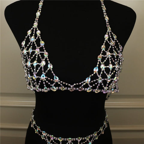Luxury AB Crystal Woman Bikini, Lingerie Chain, Sexy Bikini, Valentines Day Costume - 28Swim Luxury AB Crystal Woman Bikini, Lingerie Chain, Sexy Bikini, Valentines Day Costume - 28Swim