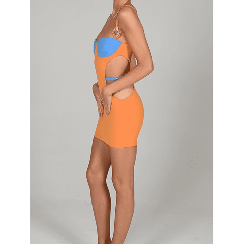 Mini Dress Women, Elegant Spaghetti Strap Zipper Bodycon Party Dress - 28Swim Mini Dress Women, Elegant Spaghetti Strap Zipper Bodycon Party Dress - 28Swim