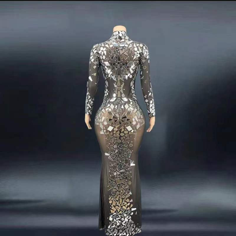 Mirror Dress, Long Dress, Birthday Celebration Shinning Outfit, 2022 - 28Swim Mirror Dress, Long Dress, Birthday Celebration Shinning Outfit, 2022 - 28Swim