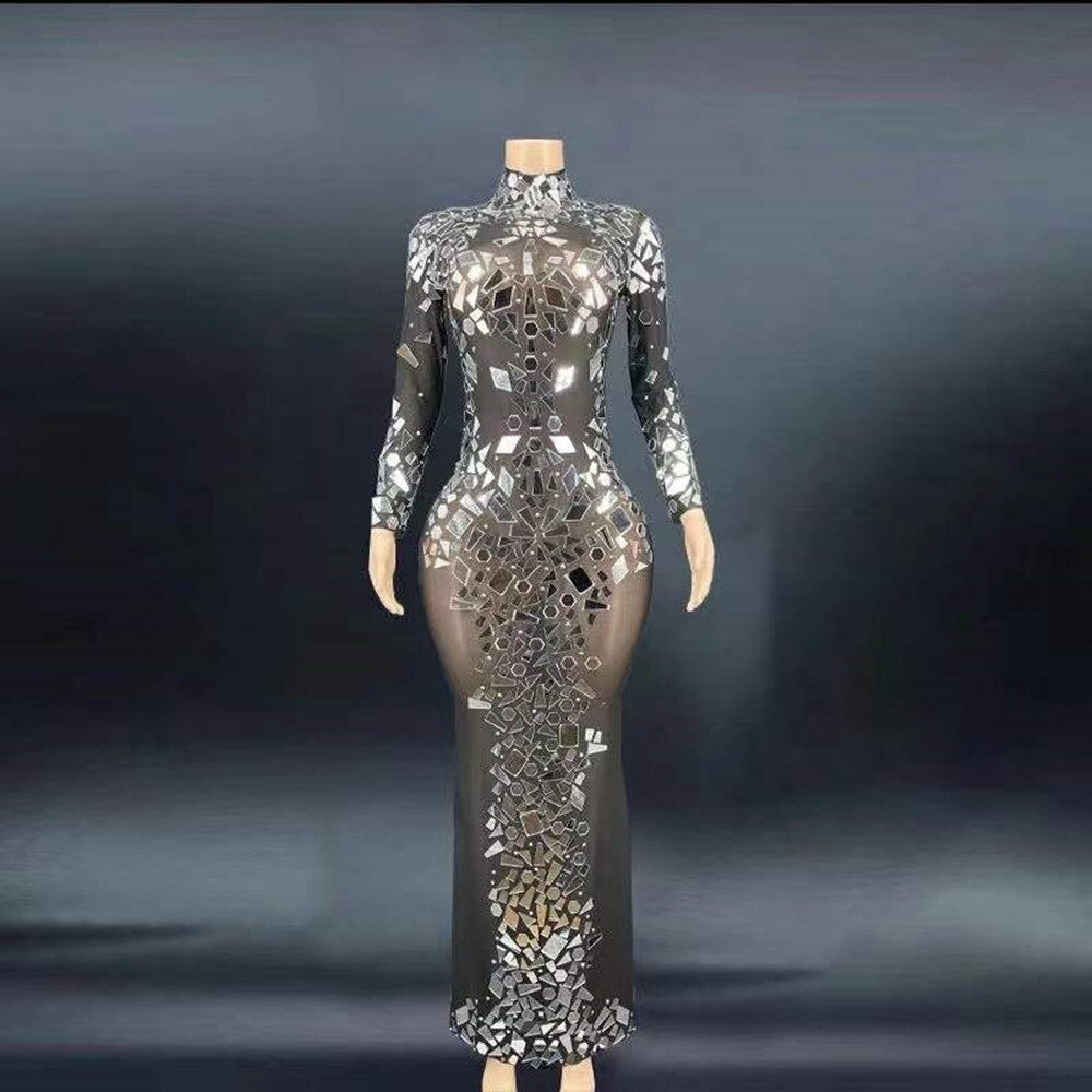 Mirror Dress, Long Dress, Birthday Celebration Shinning Outfit, 2022 - 28Swim Mirror Dress, Long Dress, Birthday Celebration Shinning Outfit, 2022 - 28Swim