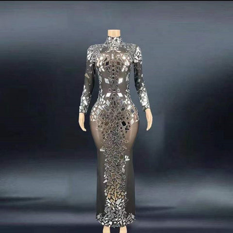 Mirror Dress, Long Dress, Birthday Celebration Shinning Outfit, 2022 - 28Swim Mirror Dress, Long Dress, Birthday Celebration Shinning Outfit, 2022 - 28Swim