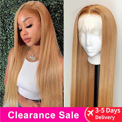 Honey Blonde Colored Lace Front Human Hair Wig Honey Blonde Colored Lace Front Human Hair Wig