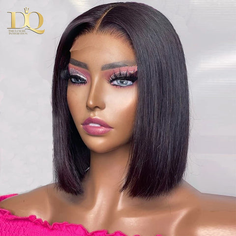 T Part Bob Lace Front Human Hair Wig - Brazilian Straight Short Bob T Part Bob Lace Front Human Hair Wig - Brazilian Straight Short Bob