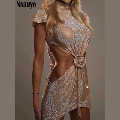 Summer Glitter Party Mini Dress - Sexy & Elegant Summer Glitter Party Mini Dress - Sexy & Elegant