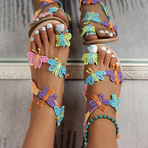 Butterfly Flats - Stylish Women's Summer Beach Sandals & Slippers Butterfly Flats - Stylish Women's Summer Beach Sandals & Slippers