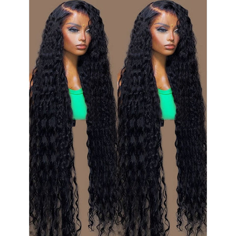 Transparent Water Wave Lace Front Wig - Curly Human Hair Transparent Water Wave Lace Front Wig - Curly Human Hair
