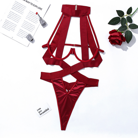 Sexy Bandage Bodysuit - Women's Halter Sensual Lingerie Sexy Bandage Bodysuit - Women's Halter Sensual Lingerie
