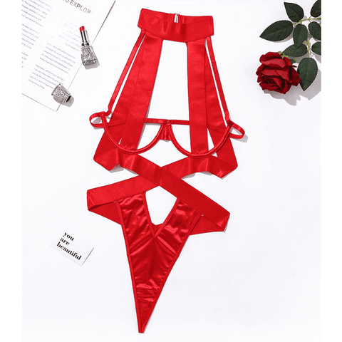 Sexy Bandage Bodysuit - Women's Halter Sensual Lingerie Sexy Bandage Bodysuit - Women's Halter Sensual Lingerie