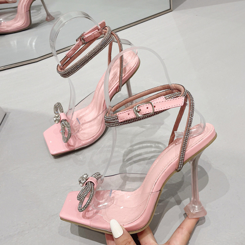 Sparkling New Crystal Rhinestone Bowknot High Heels Sparkling New Crystal Rhinestone Bowknot High Heels