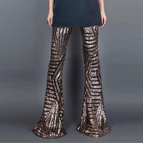 Black/Apricot Sequin Trousers, Disco Dance Woman Long Pants - 28Swim Black/Apricot Sequin Trousers, Disco Dance Woman Long Pants - 28Swim