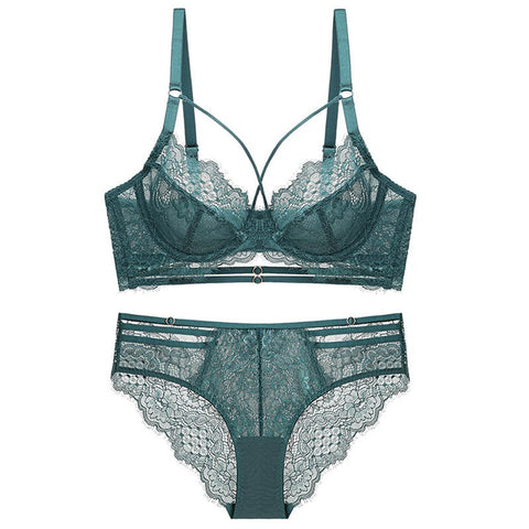 Classic Bandage Bra Set - Plus Size Lace Push-Up Brassiere & Ultra-Thin Underwear Classic Bandage Bra Set - Plus Size Lace Push-Up Brassiere & Ultra-Thin Underwear