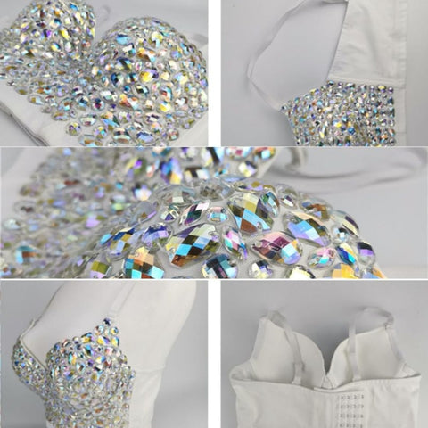 Push Up Corset Vest, Rhinestone Bustier Crop Top, 2022 - 28Swim Push Up Corset Vest, Rhinestone Bustier Crop Top, 2022 - 28Swim